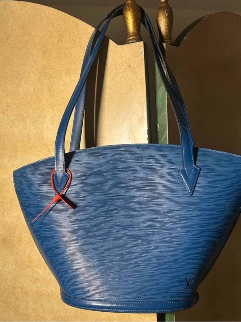 Louis Vuitton epi Blue Tote Bag